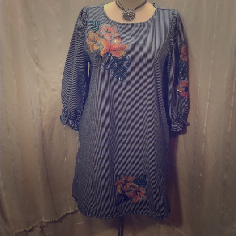Philosophy Stripes Flowers Large Dress